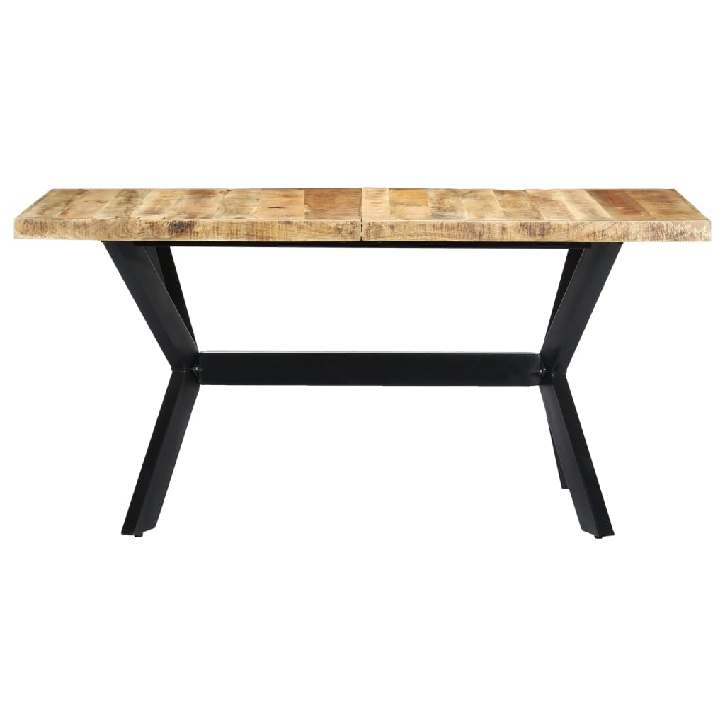 Esstisch 160 x 80 x 75 cm Raues Mangoholz Massiv