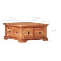 Thumbnail for Couchtisch 66 x 70 x 35 cm Massivholz Akazie
