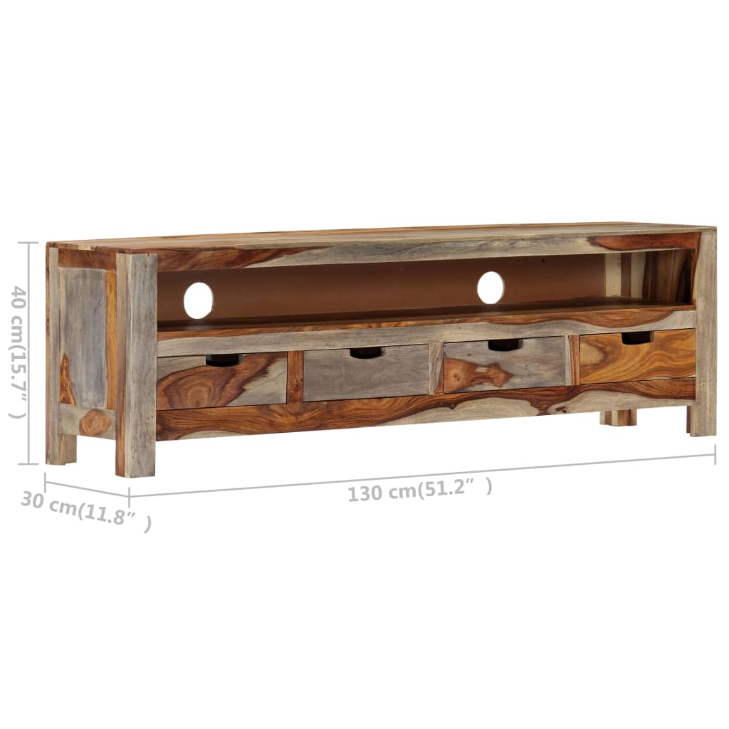 TV-Schrank Massivholz 130 x 30 x 40 cm