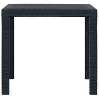 Thumbnail for Gartentisch Anthrazit 79 x 79 x 72 cm Kunststoff Rattan-Optik