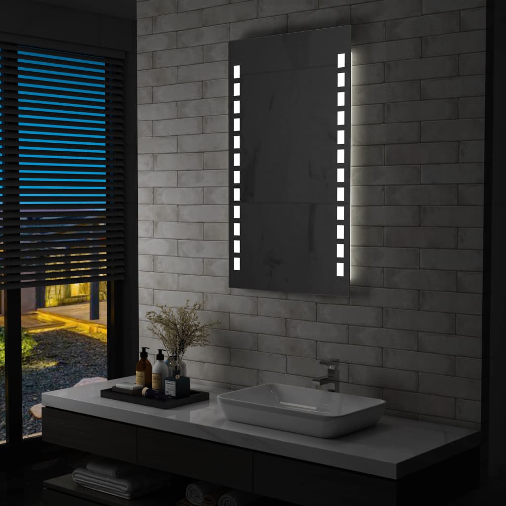 Badezimmer-Wandspiegel mit LED 60 x 100 cm
