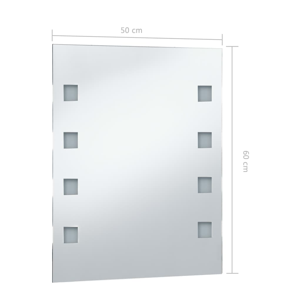 Badezimmer-Wandspiegel mit LED 50 x 60 cm