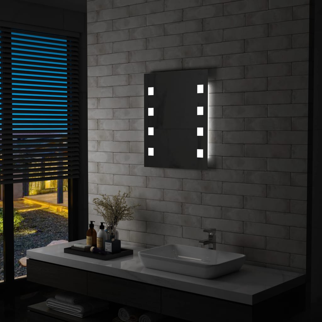 Badezimmer-Wandspiegel mit LED 50 x 60 cm