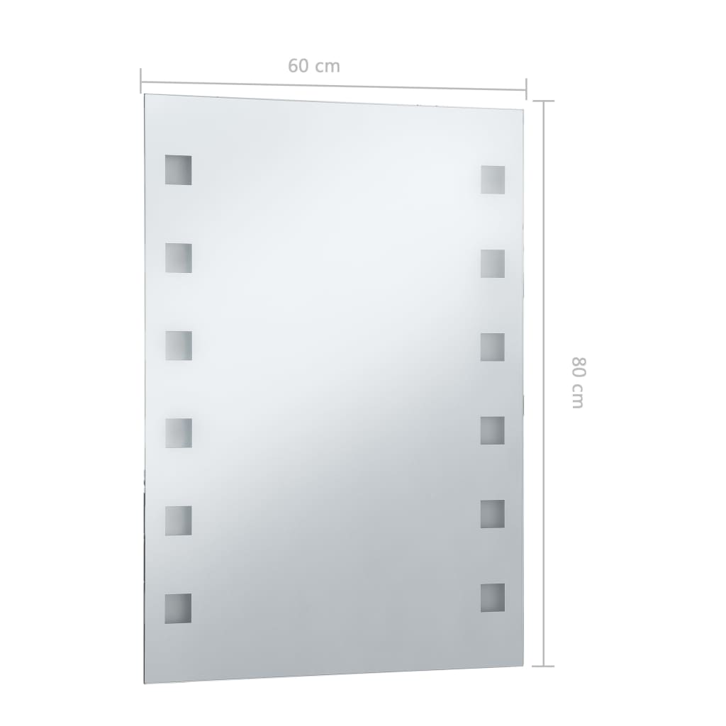 Badezimmer-Wandspiegel mit LED 60 x 80 cm