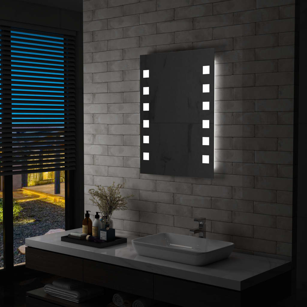 Badezimmer-Wandspiegel mit LED 60 x 80 cm
