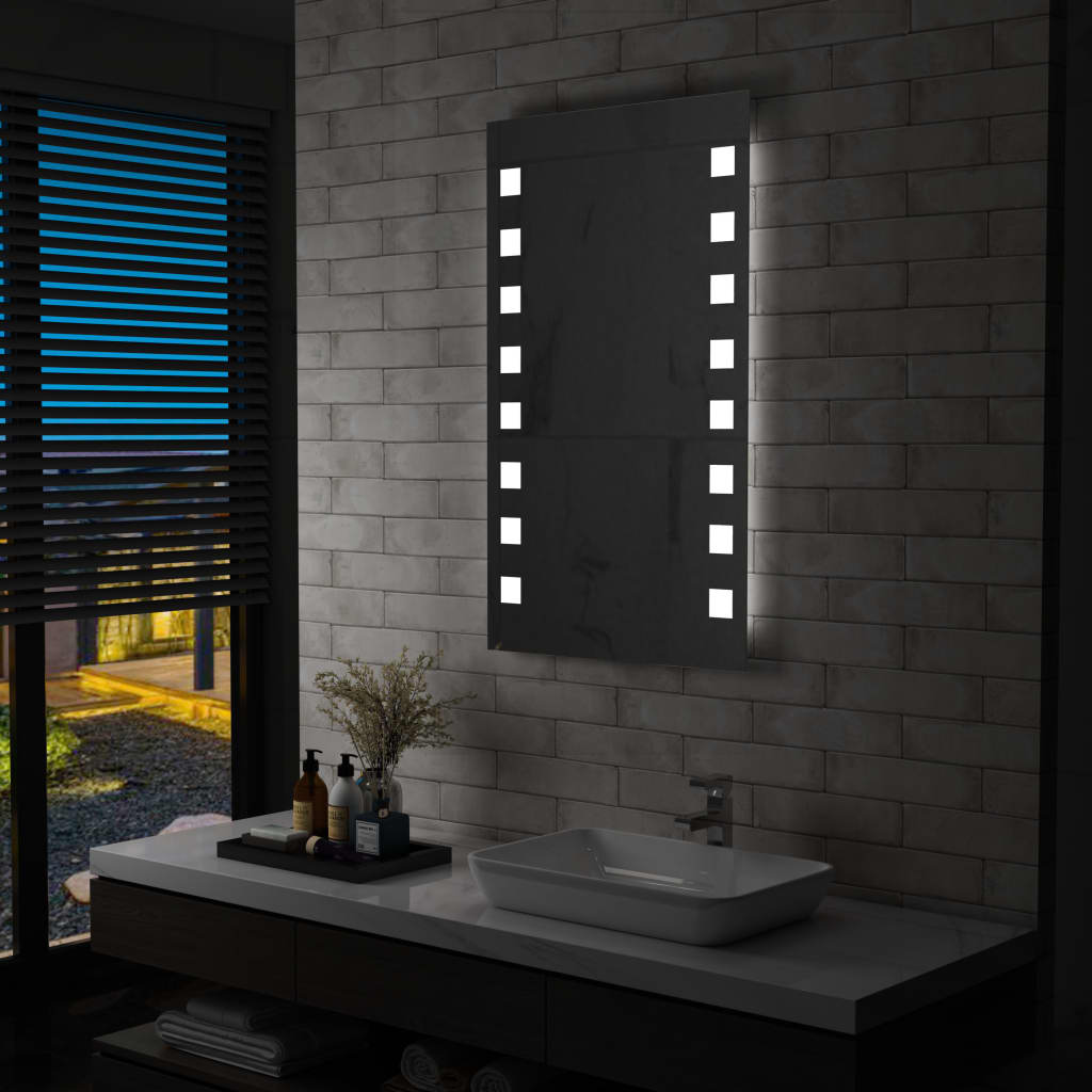 Badezimmer-Wandspiegel mit LED 60 x 100 cm