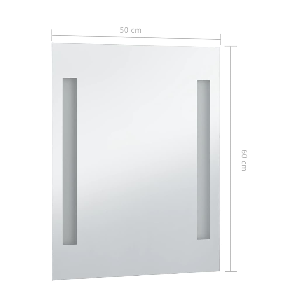 Badezimmer-Wandspiegel mit LED 50 x 60 cm