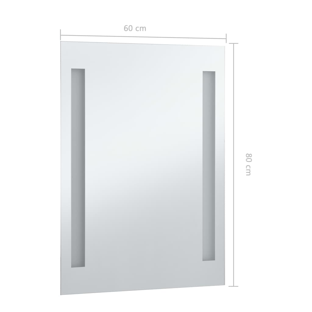 Badezimmer-Wandspiegel mit LED 60 x 80 cm
