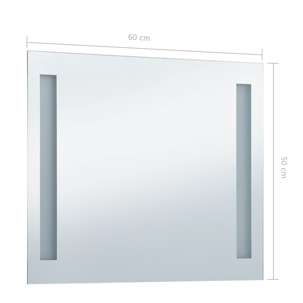 Badezimmer-Wandspiegel mit LED 60 x 50 cm