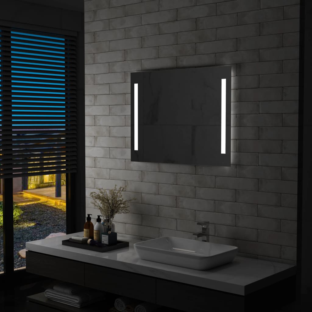 Badezimmer-Wandspiegel mit LED 80 x 60 cm