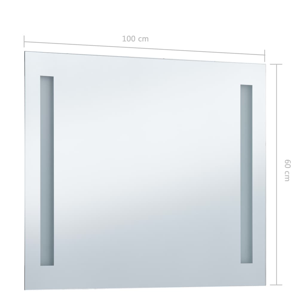 Badezimmer-Wandspiegel mit LED 100 x 60 cm