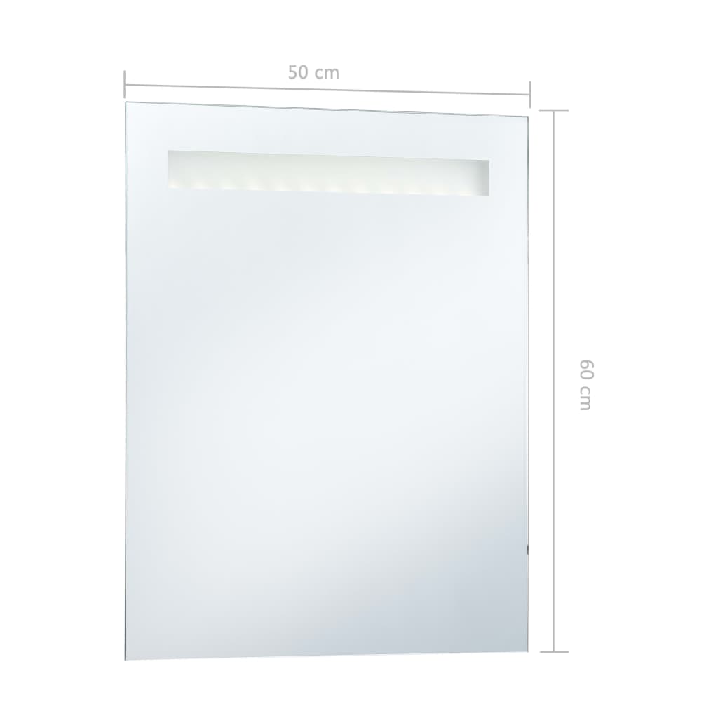 Badezimmer-Wandspiegel mit LED 50 x 60 cm