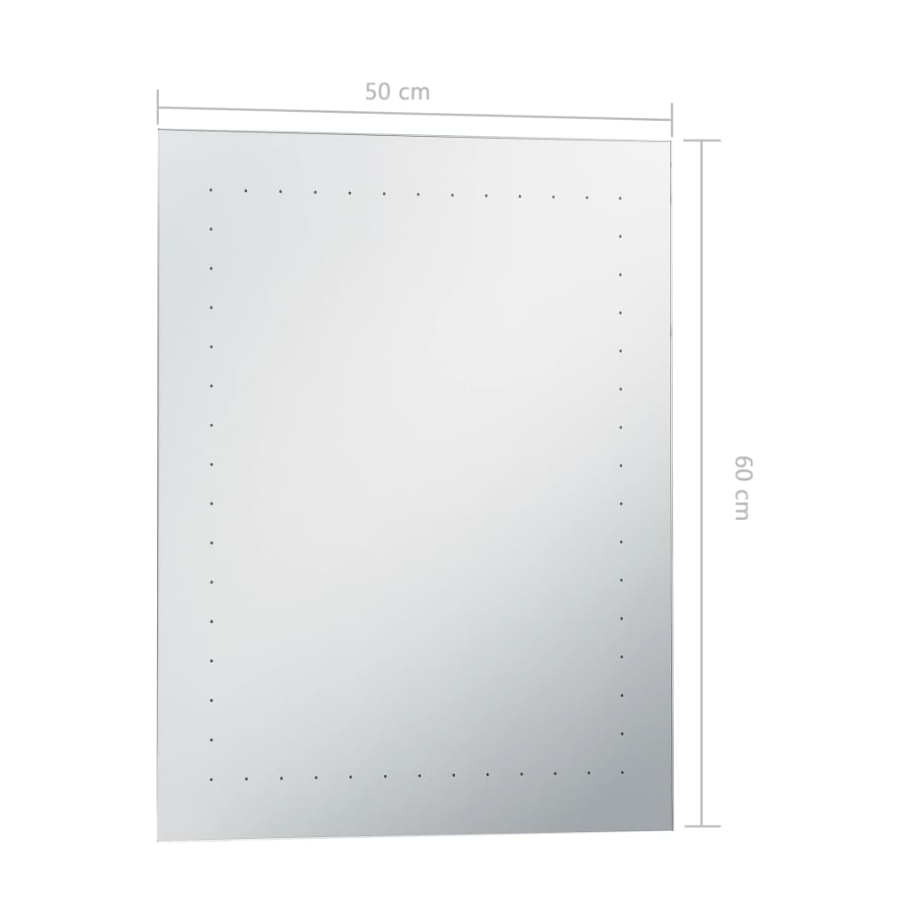 Badezimmer-Wandspiegel mit LED 50 x 60 cm