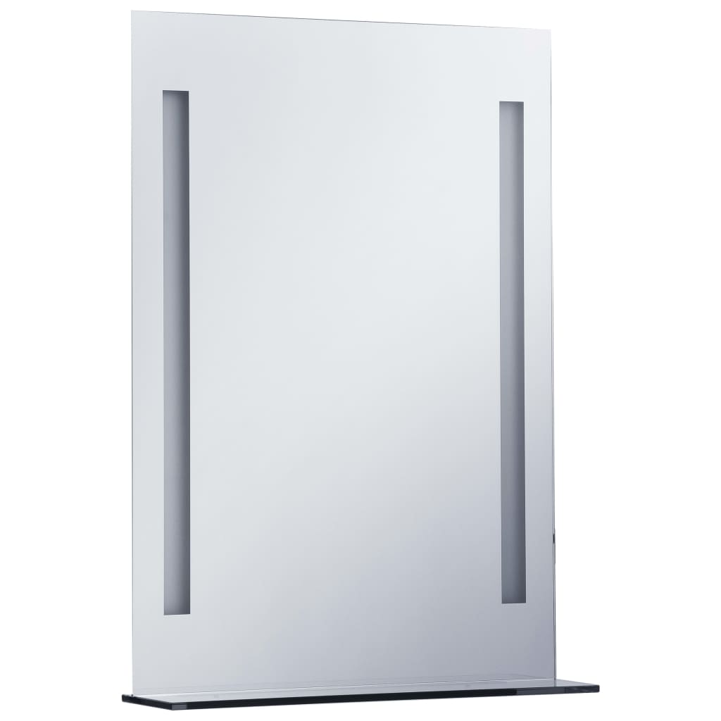 Badezimmer-LED-Wandspiegel mit Regal 50×70 cm