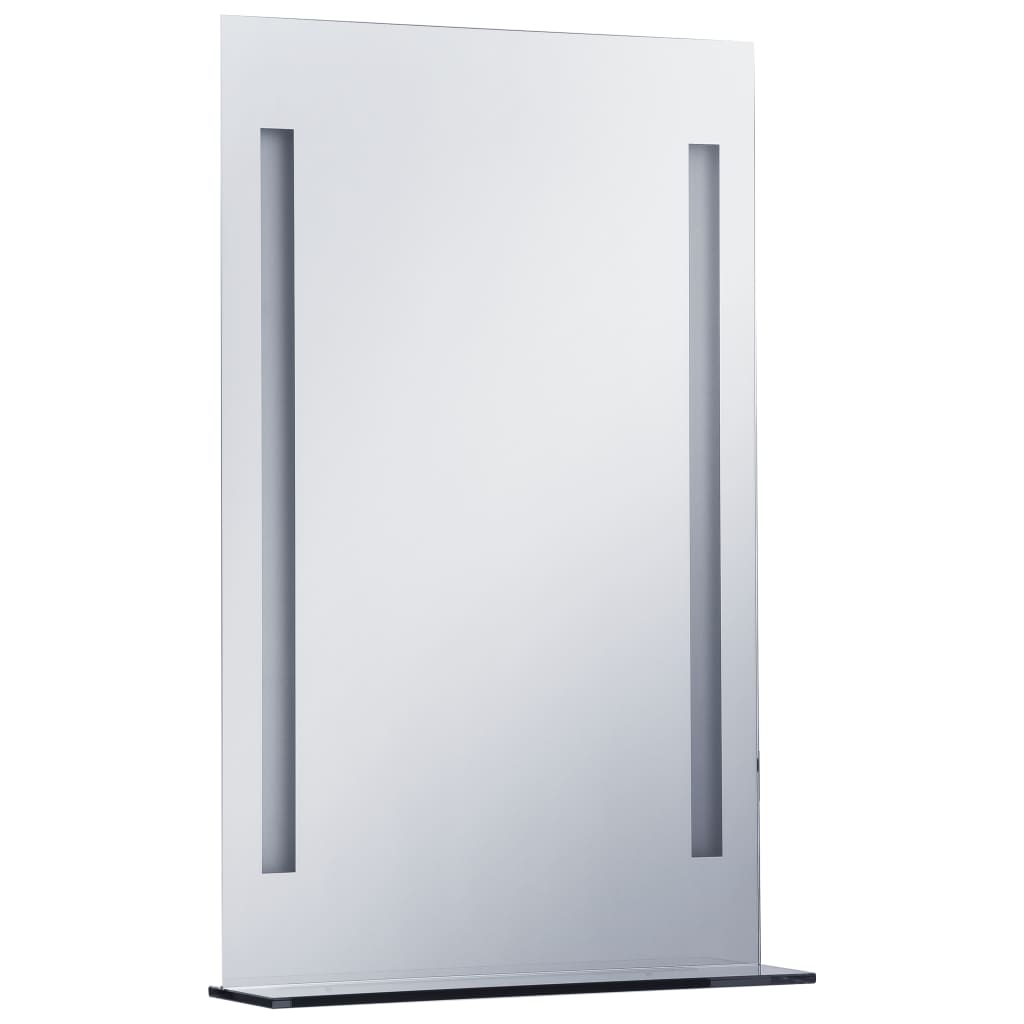 Badezimmer-LED-Wandspiegel mit Regal 60×80 cm