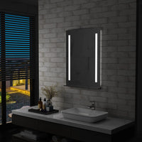 Thumbnail for Badezimmer-LED-Wandspiegel mit Regal 60×80 cm