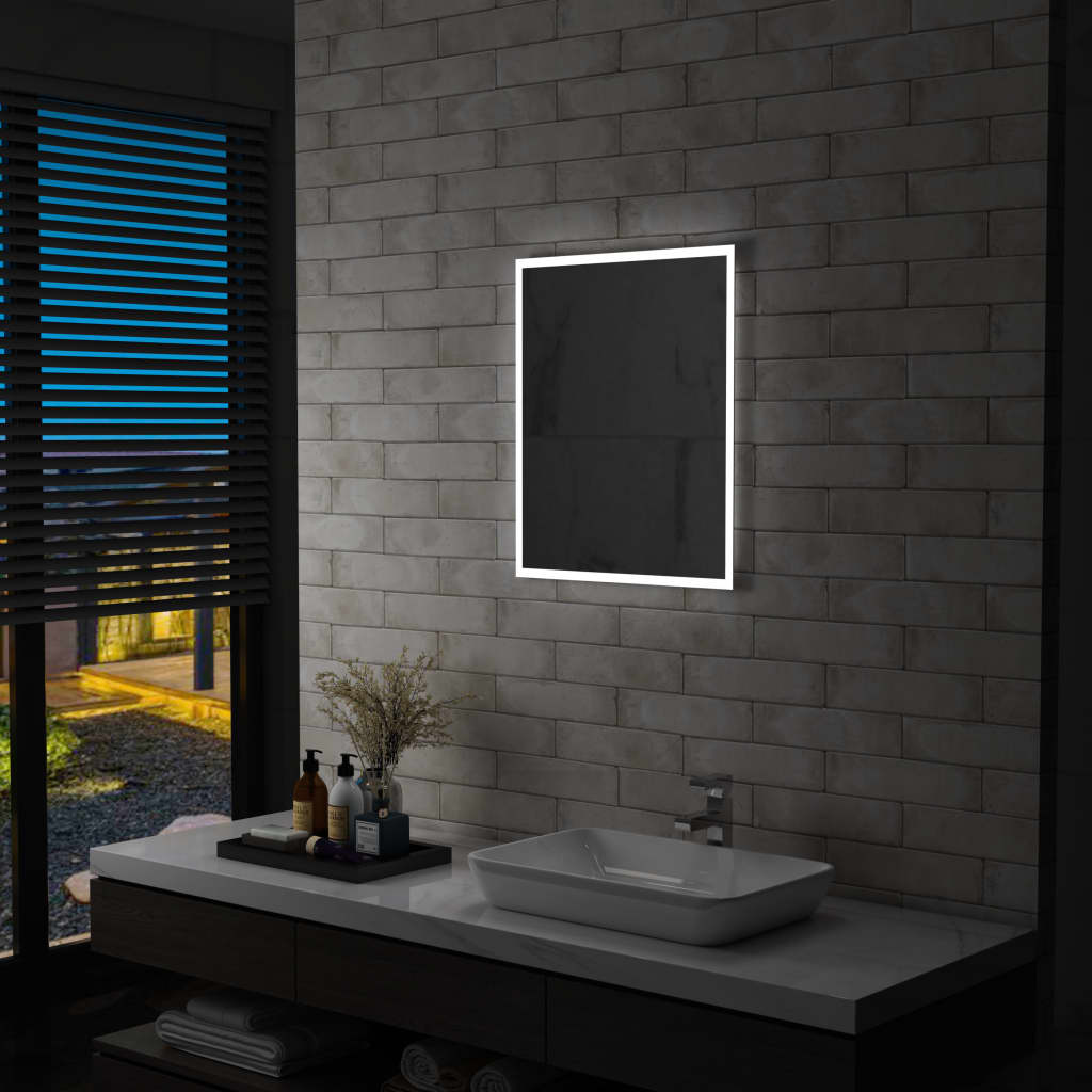 Badezimmer-Wandspiegel mit LED 50 x 60 cm