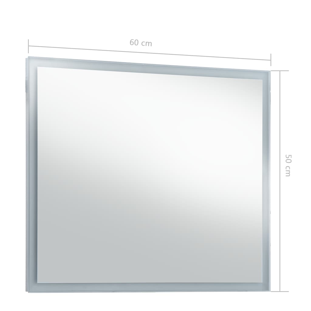 Badezimmer-Wandspiegel mit LED 60 x 50 cm