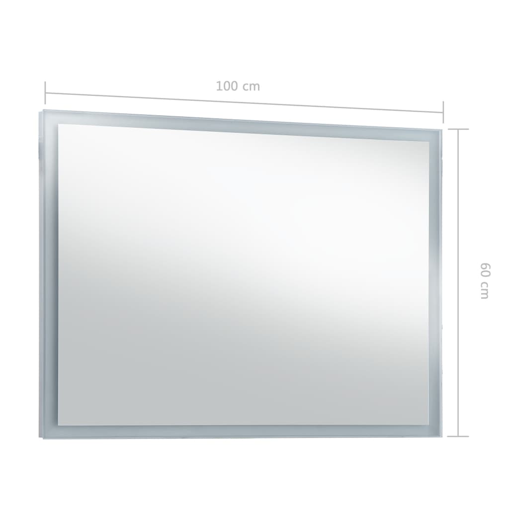 Badezimmer-Wandspiegel mit LED 100 x 60 cm