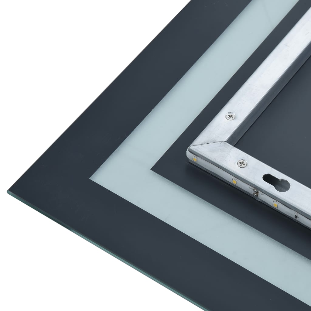 Badezimmerspiegel mit LED und Touch-Sensor 50 x 60 cm