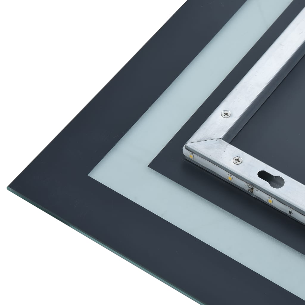 Badezimmerspiegel mit LED und Touch-Sensor 60 x 80 cm