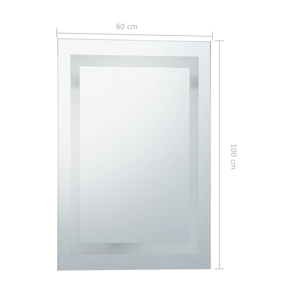 Badezimmerspiegel mit LED und Touch-Sensor 60 x 100 cm