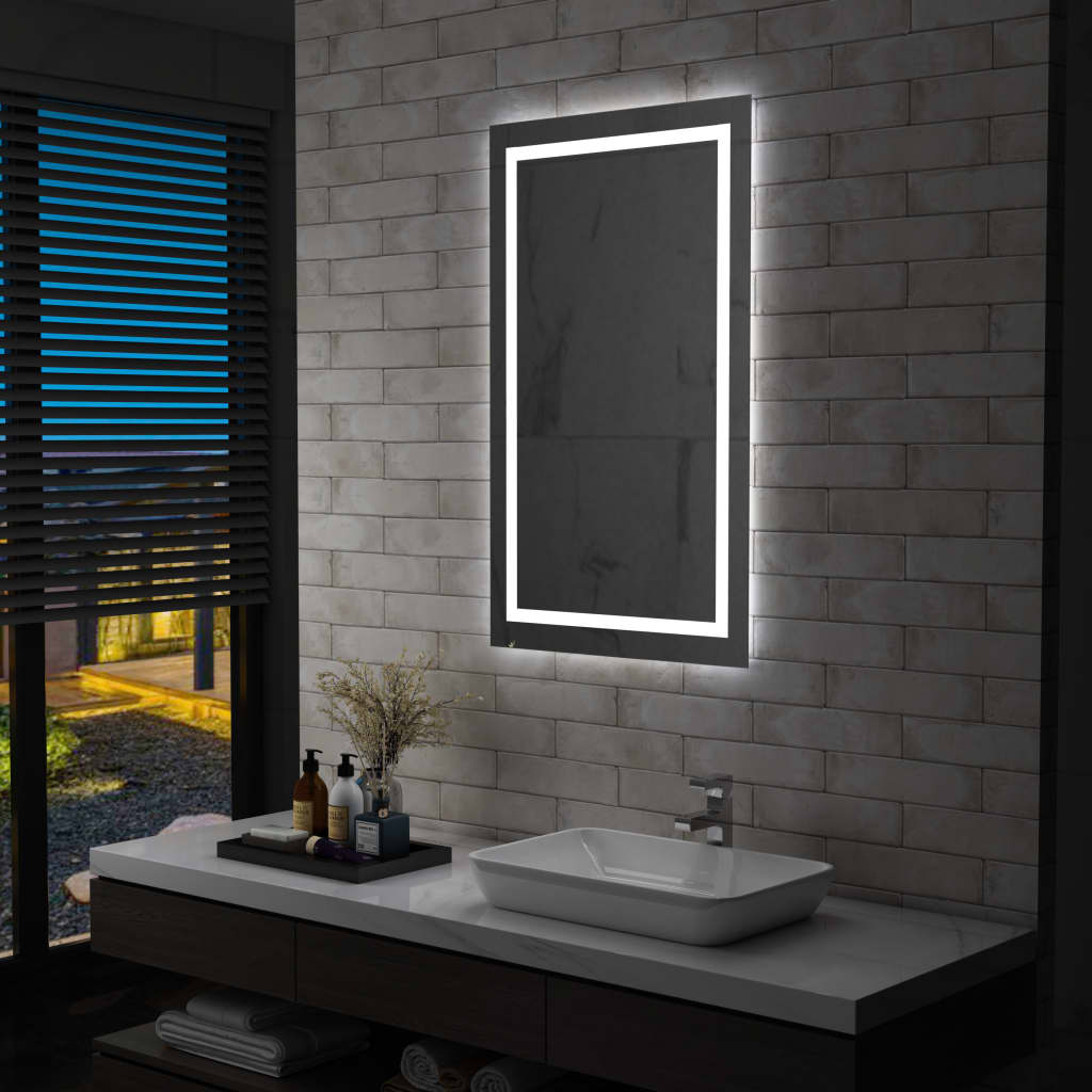 Badezimmerspiegel mit LED und Touch-Sensor 60 x 100 cm