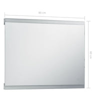 Thumbnail for Badezimmer-Wandspiegel mit LED und Touch-Sensor 80 x 60 cm
