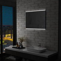 Thumbnail for Badezimmer-Wandspiegel mit LED und Touch-Sensor 80 x 60 cm