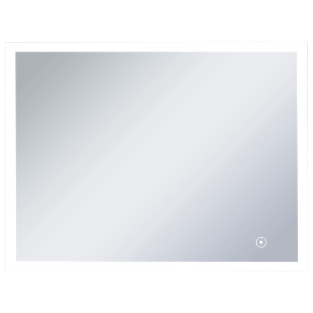 Badezimmer-Wandspiegel mit LED und Touch-Sensor 80 x 60 cm