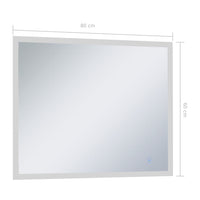 Thumbnail for Badezimmer-Wandspiegel mit LED und Touch-Sensor 80 x 60 cm