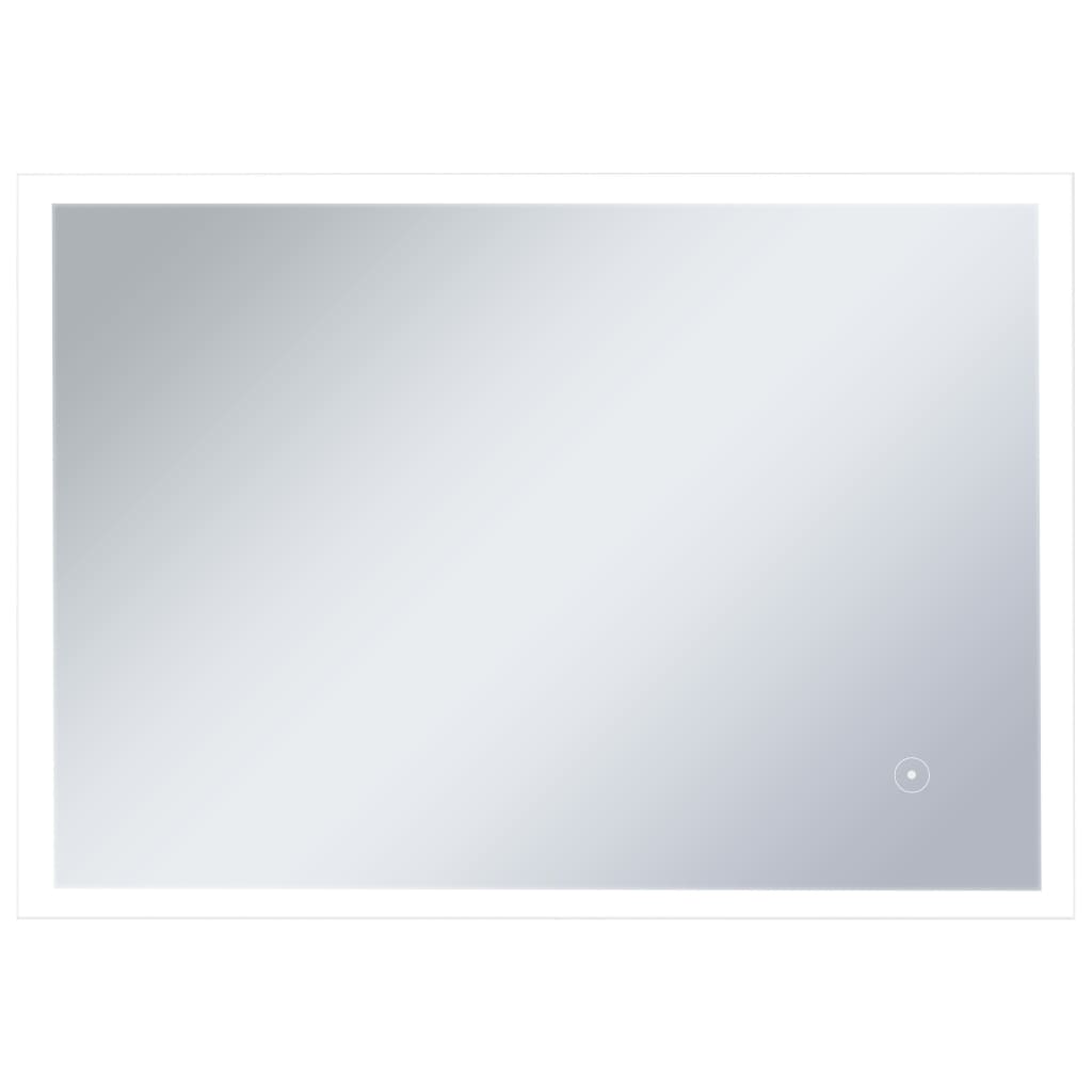 Badezimmer-Wandspiegel mit LED und Touch-Sensor 100 x 60 cm