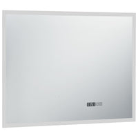 Thumbnail for LED-Badspiegel mit Touch-Sensor und Zeitanzeige 80×60 cm