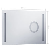 Thumbnail for Badezimmer-Wandspiegel mit LED und Touch-Sensor 100 x 60 cm