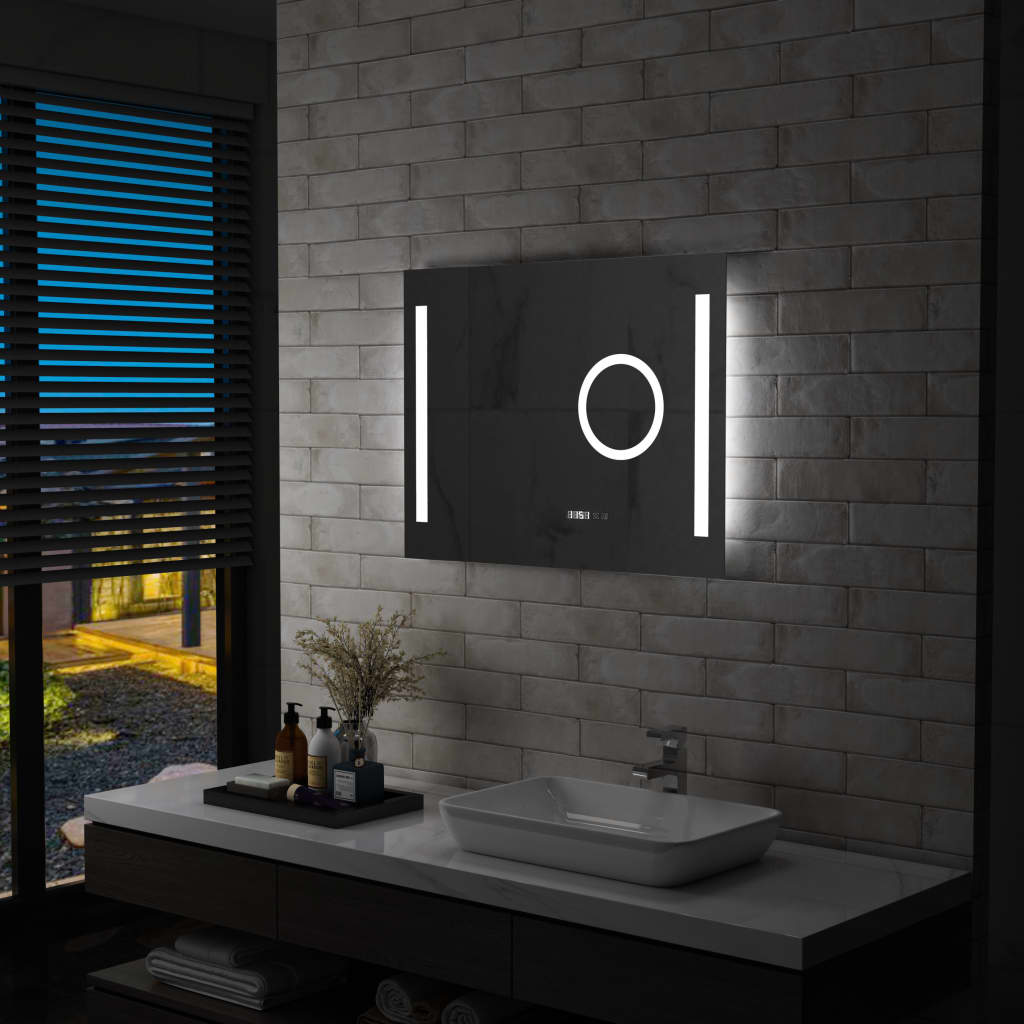 Badezimmer-Wandspiegel mit LED und Touch-Sensor 80×60 cm