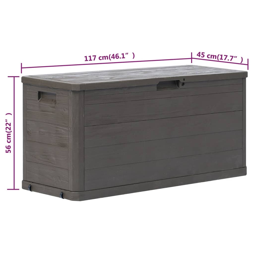 Garten-Aufbewahrungsbox 280 L Braun
