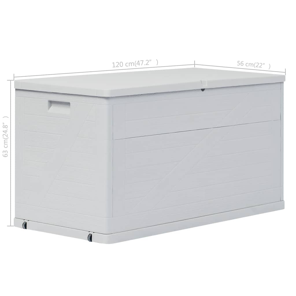 Garten-Aufbewahrungsbox 420 L Hellgrau