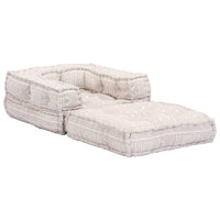 Thumbnail for 1-Sitzer Modularer Pouf Beige Stoff