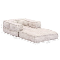 Thumbnail for 1-Sitzer Modularer Pouf Beige Stoff