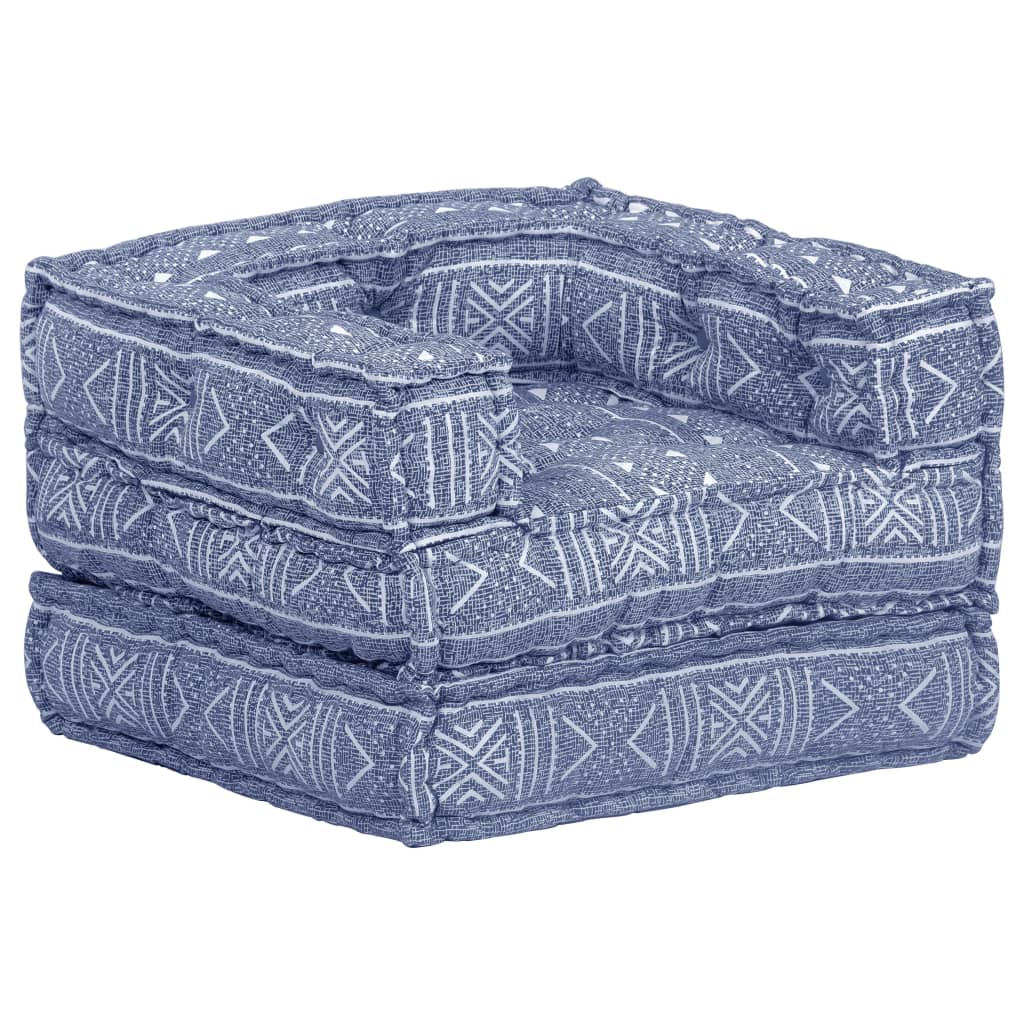 Modularer Pouf Indigo Stoff