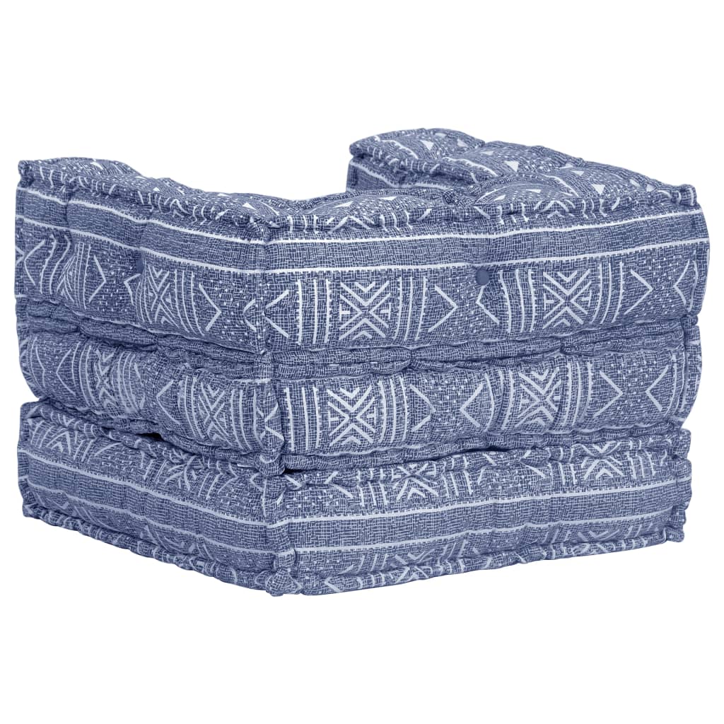 Modularer Pouf Indigo Stoff