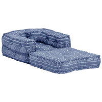 Thumbnail for Modularer Pouf Indigo Stoff
