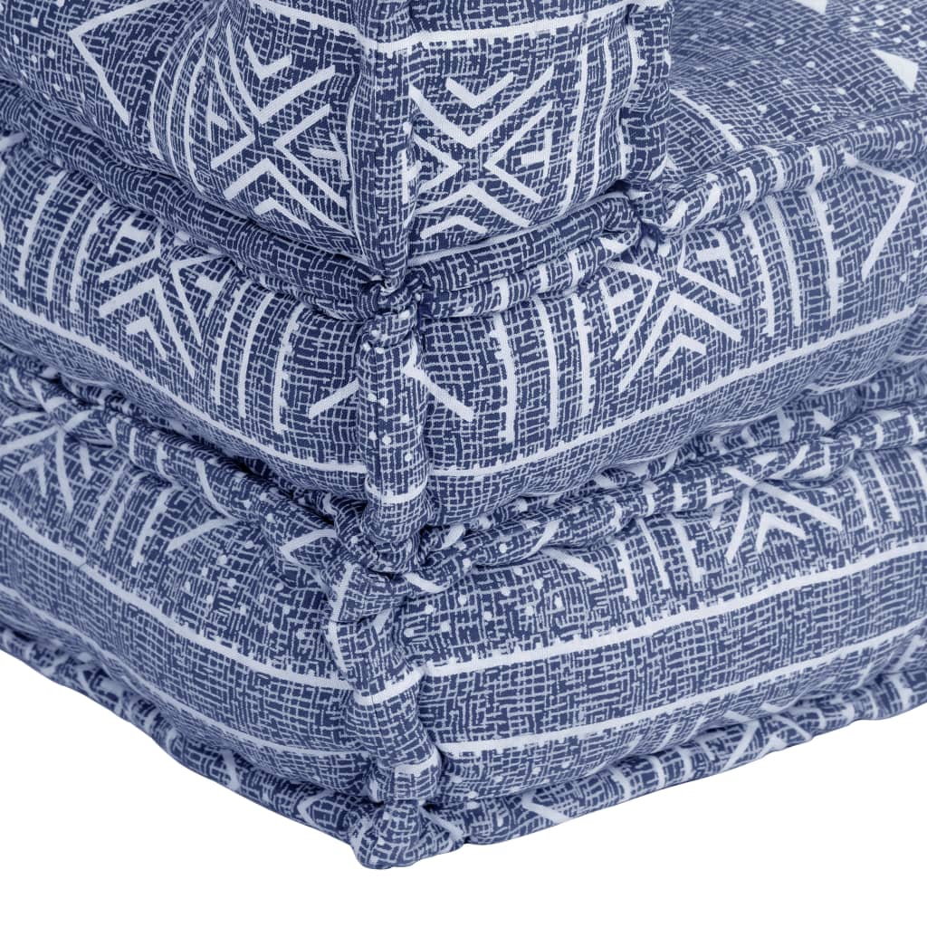 Modularer Pouf Indigo Stoff