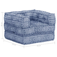 Thumbnail for Modularer Pouf Indigo Stoff