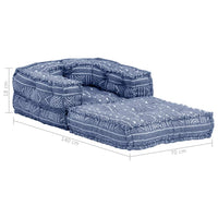 Thumbnail for Modularer Pouf Indigo Stoff