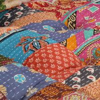 Thumbnail for Pouf Patchwork Stoff