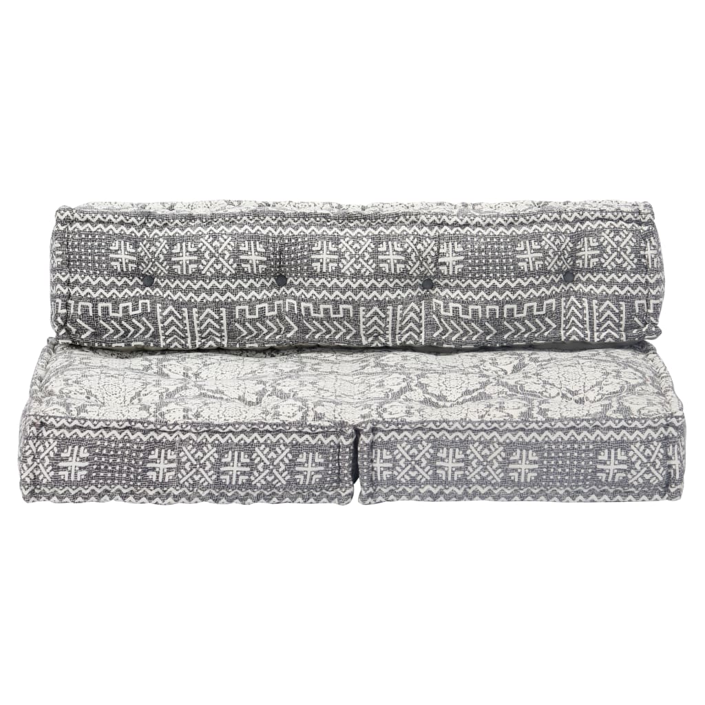 Pouf Hellgrau Stoff