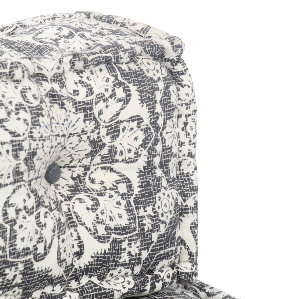 Pouf Hellgrau Stoff