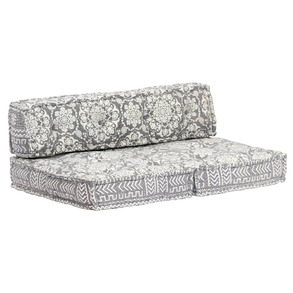 Pouf Hellgrau Stoff