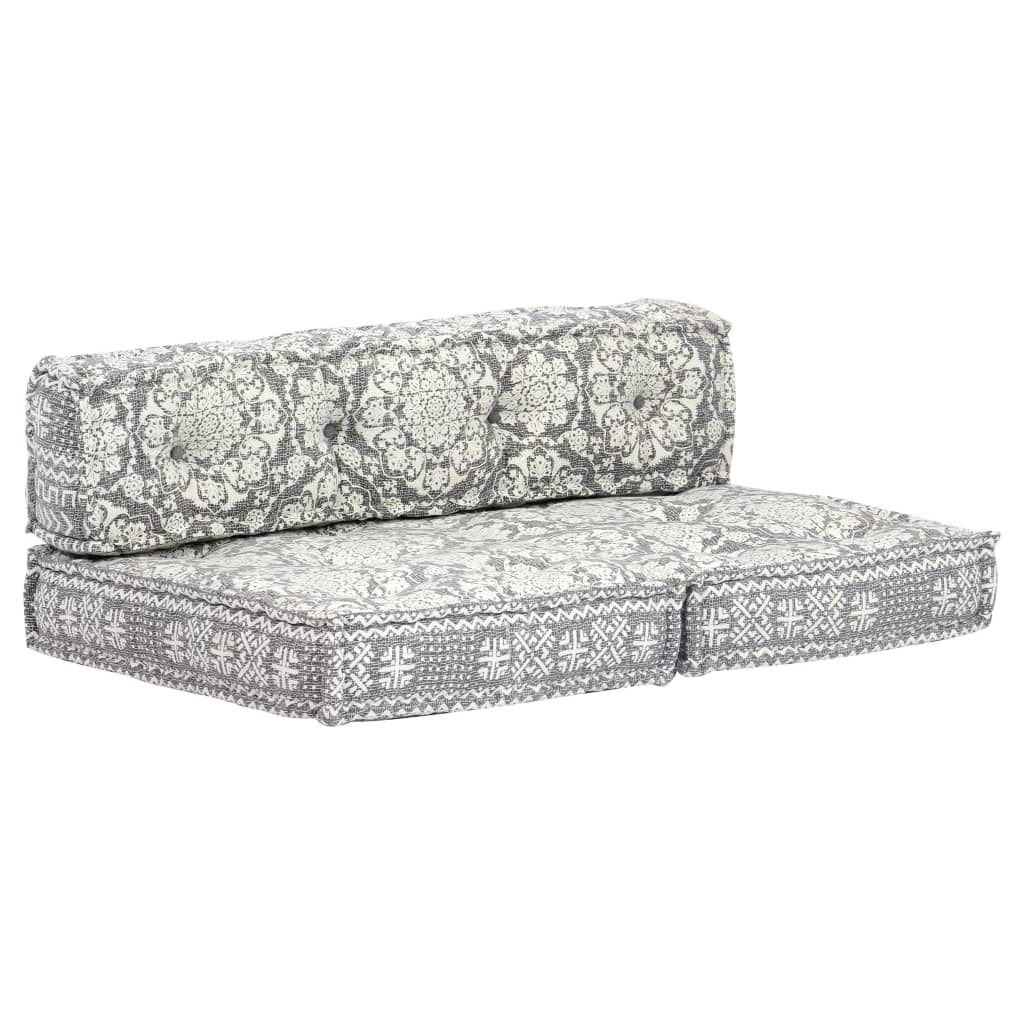 Pouf Hellgrau Stoff
